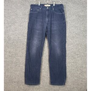 Levis 505 Corduroy Pants Men 34x30 Blue Regular Fit Straight Leg Faded Wash